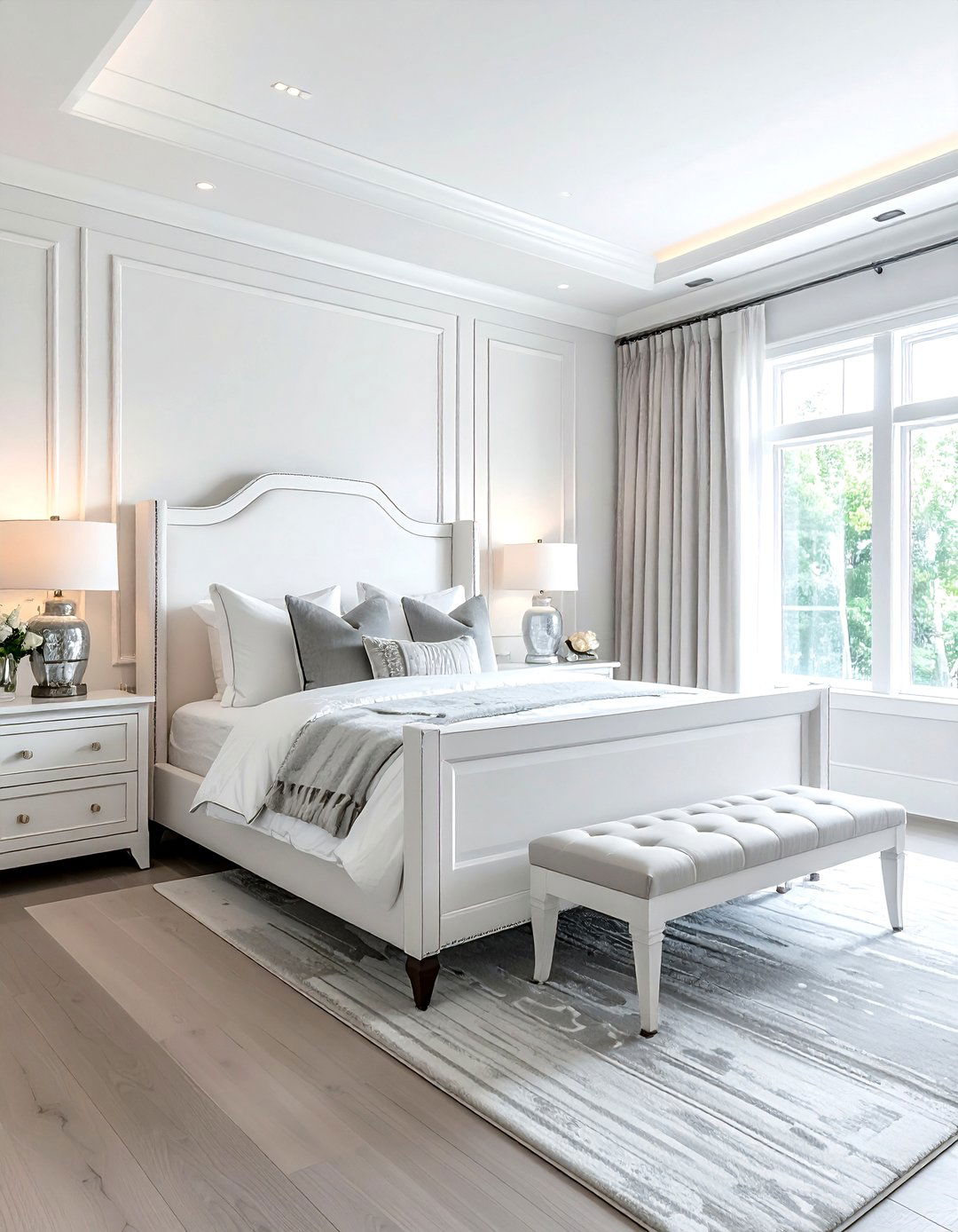 Transitional White Bedroom - 30 white bedroom furniture ideas