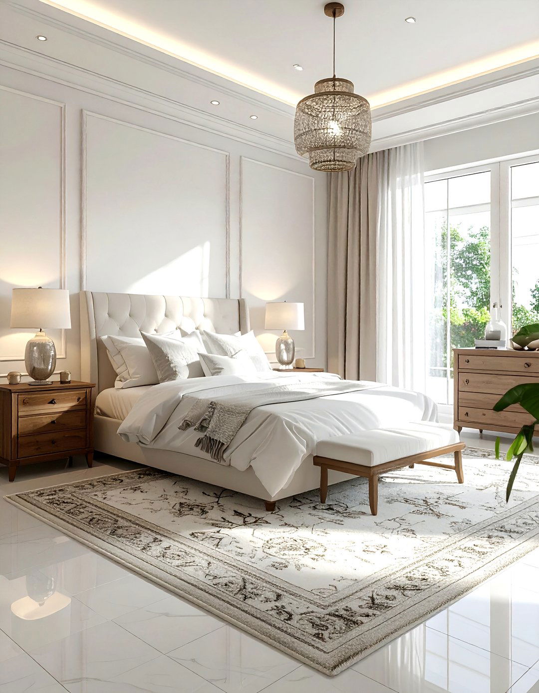Transitional White Bedroom - 30 white bedroom ideas
