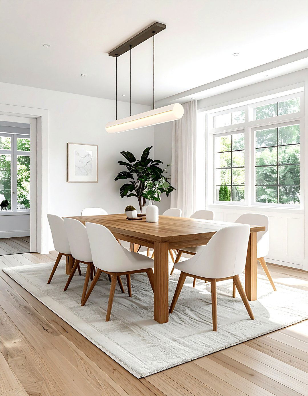 Transitional White Dining Room - 30 white dining room design ideas