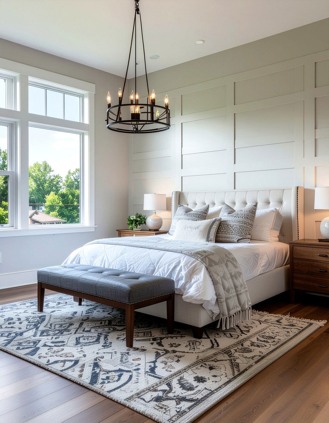 Transitional board and batten - 30 bedroom board and batten ideas