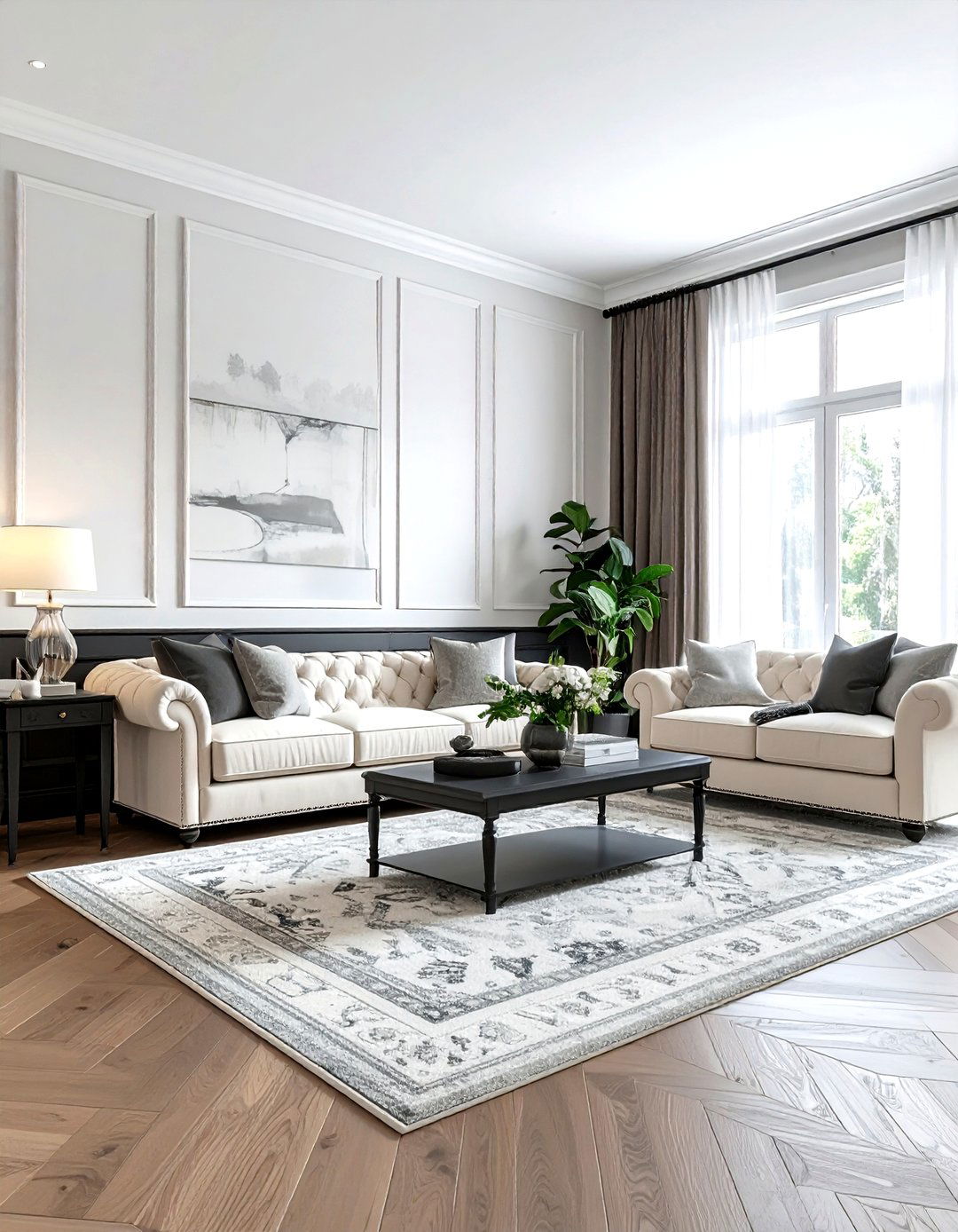 Transitional charcoal living room style - 30 dark charcoal living room ideas