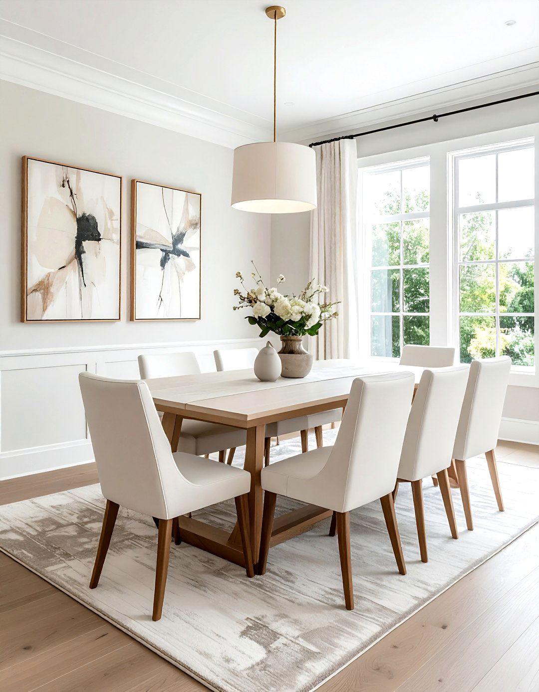 Transitional cream and white dining room - 30 cream and white dining room ideas