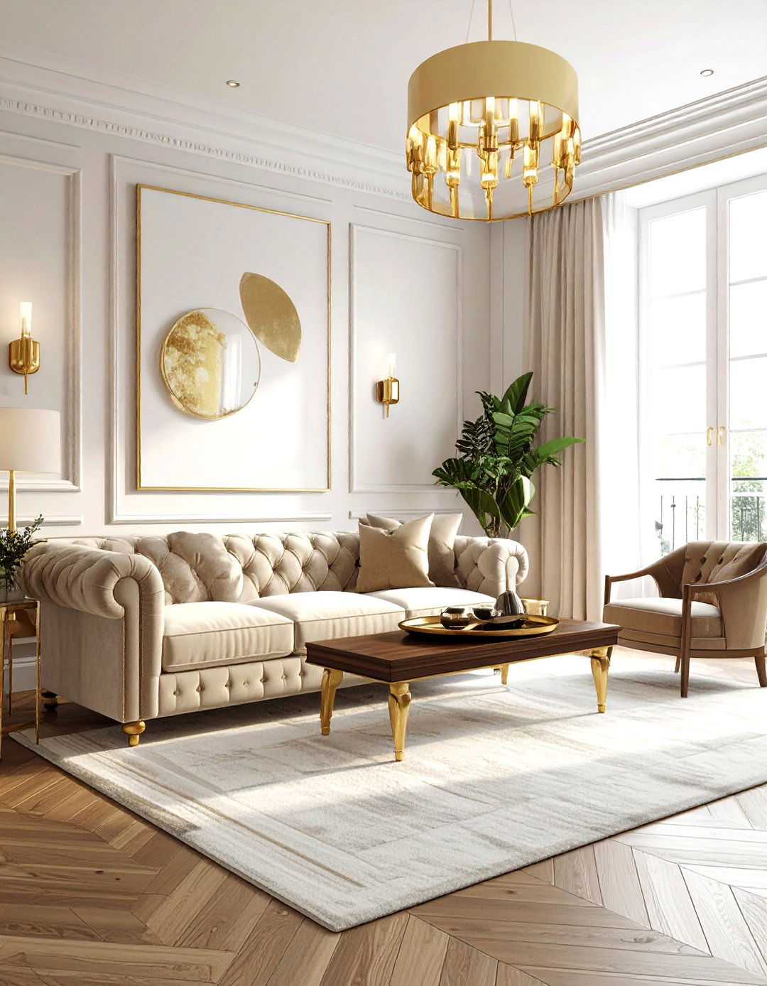 Transitional gold living room - 30 gold living room decor ideas