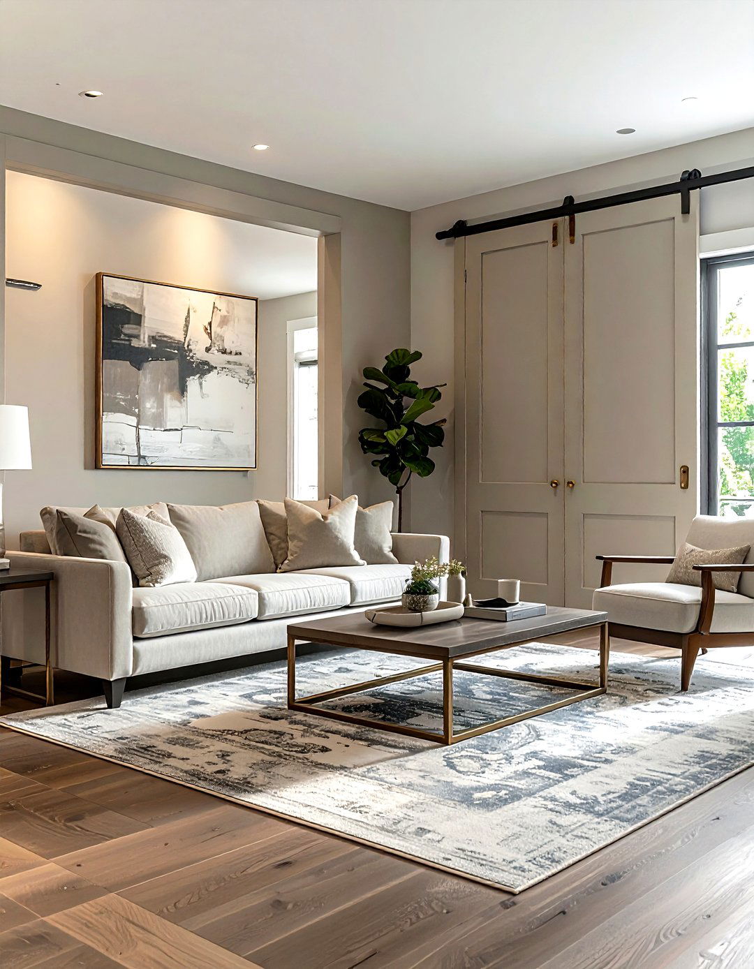 Transitional pocket door - 30 living room pocket doors