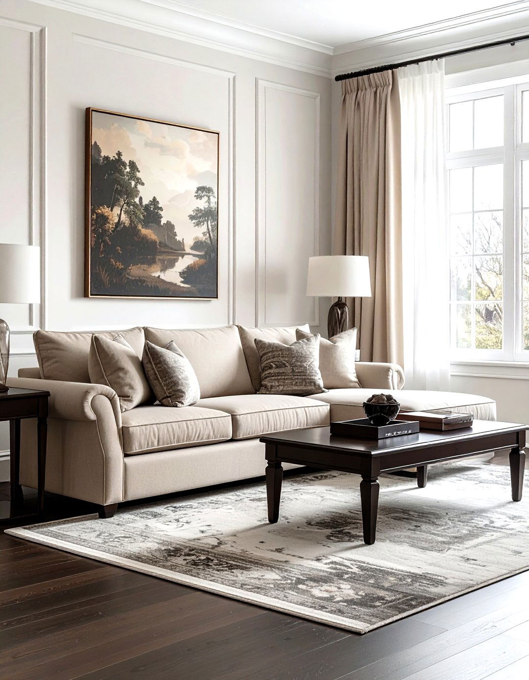 Transitional track arm sofa - 30 living room track arm sofa ideas