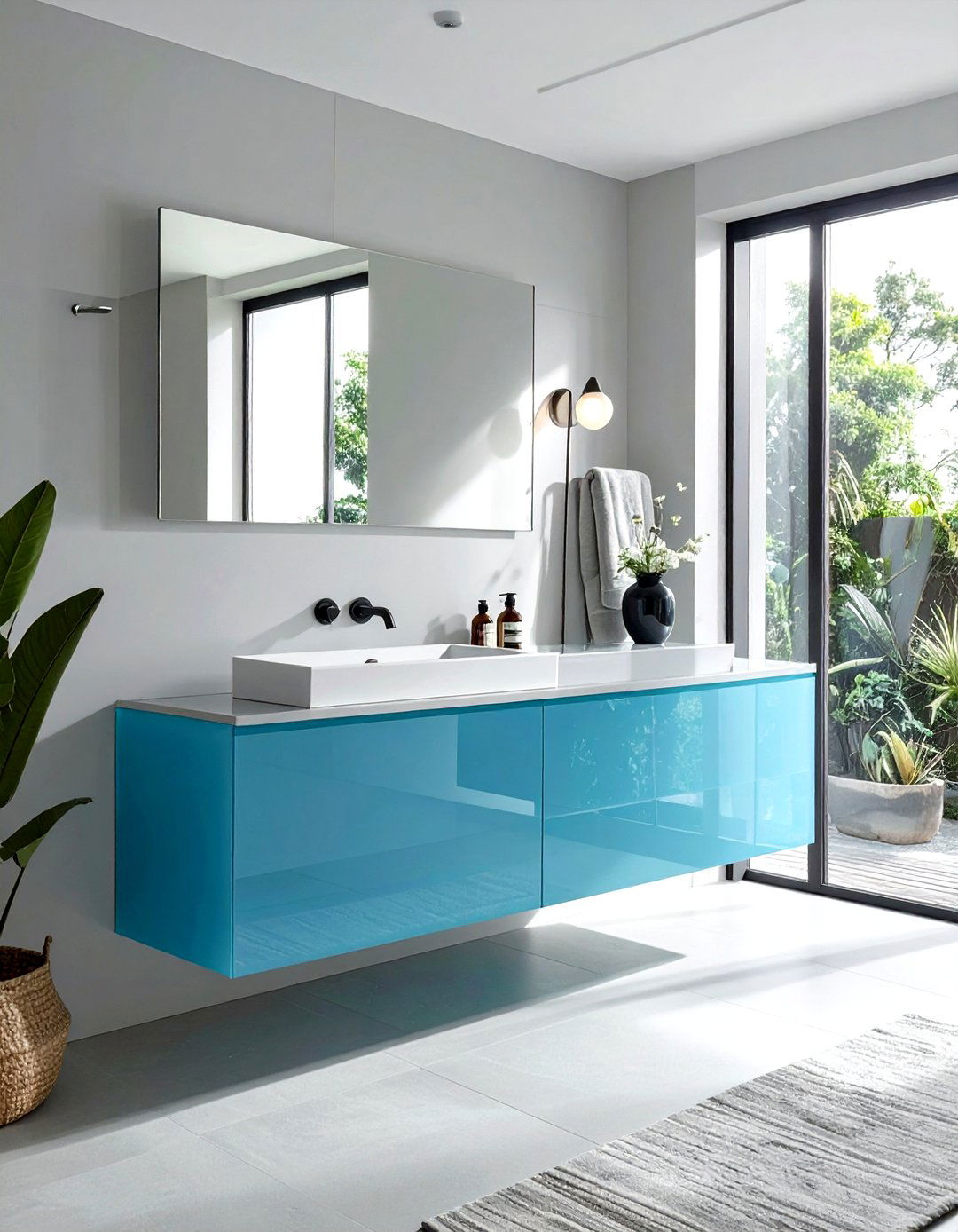 Translucent solid surface bathroom vanity - 30 solid surface bathroom countertop ideas