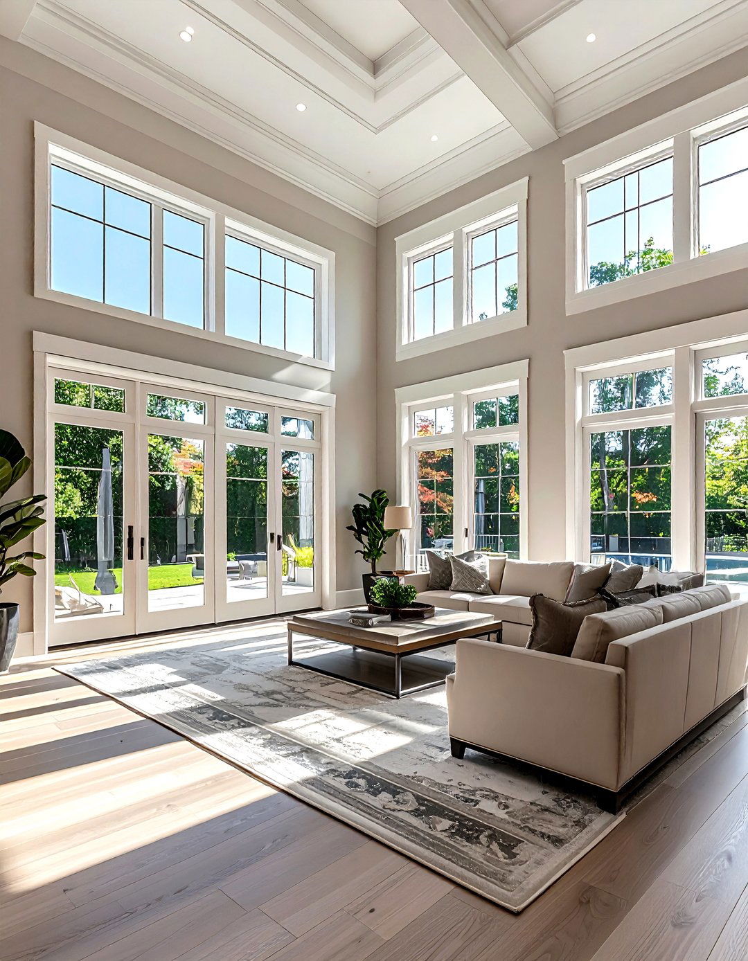 Transom patio doors - 30 living room with patio doors