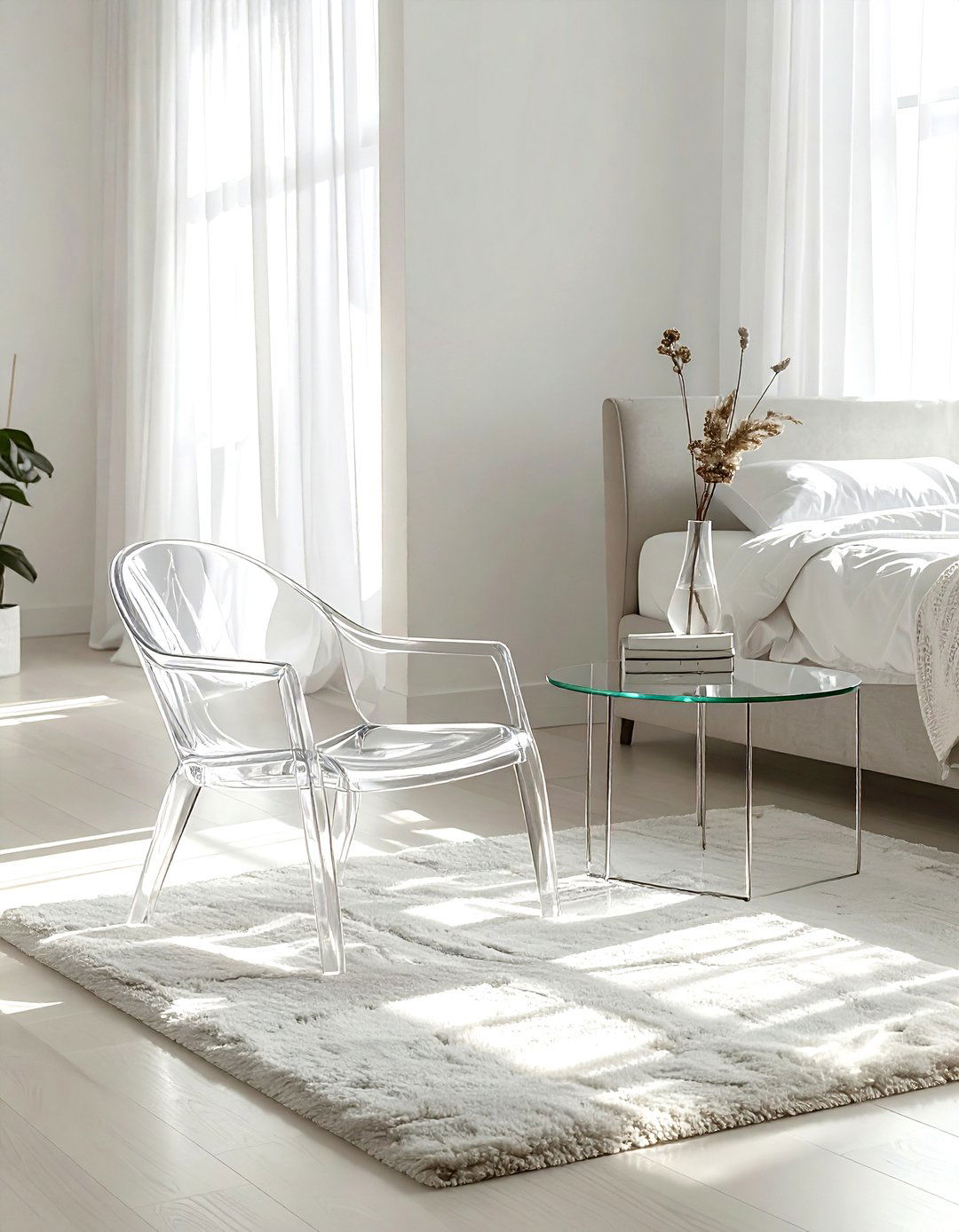 Transparent Furniture - 30 compact bedroom ideas