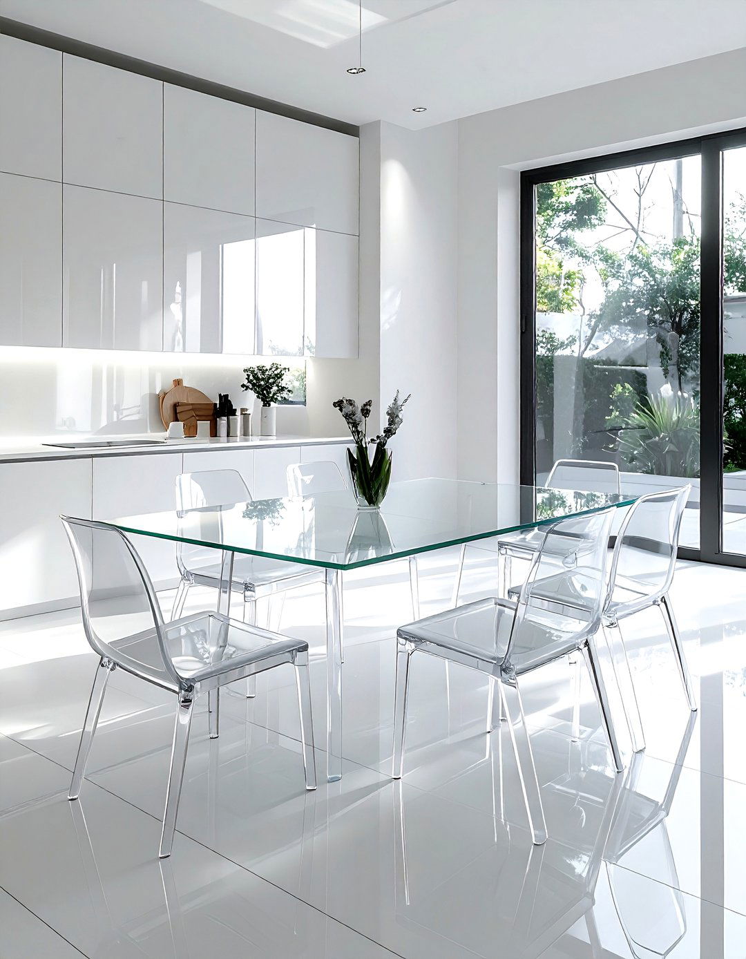 Transparent furniture layout - 30 dining room for small spaces