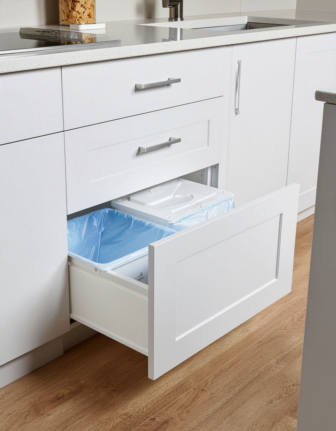 Trash And Recycling Pull Out - 30 deep drawer kitchen ideas