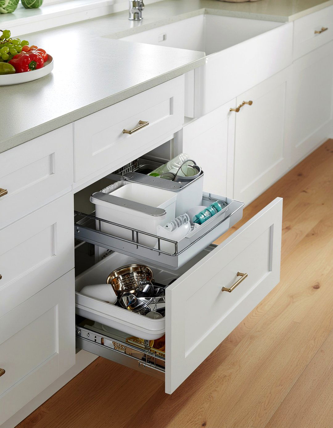 Trash pull out cabinet width - 30 kitchen dimension ideas