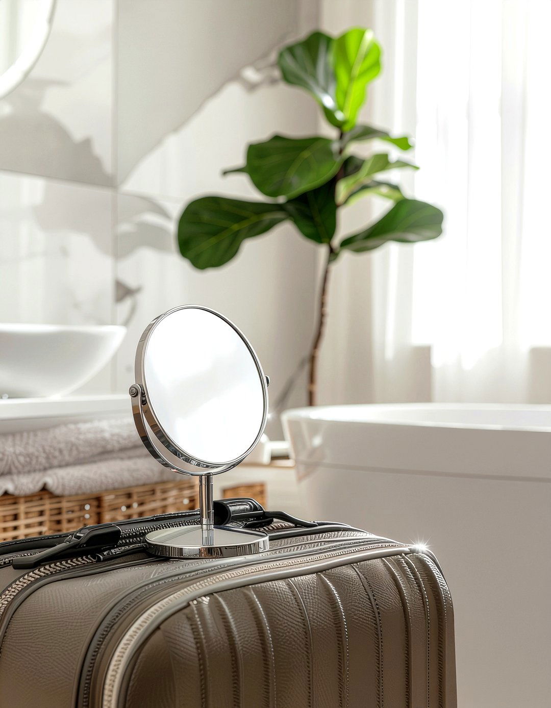 Travel Magnifying Mirror - 30 magnifying mirror bathroom ideas