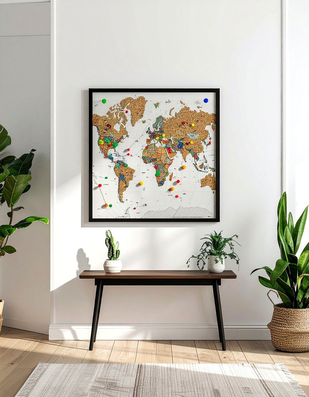 Travel Push Pin Map - 30 map decor ideas
