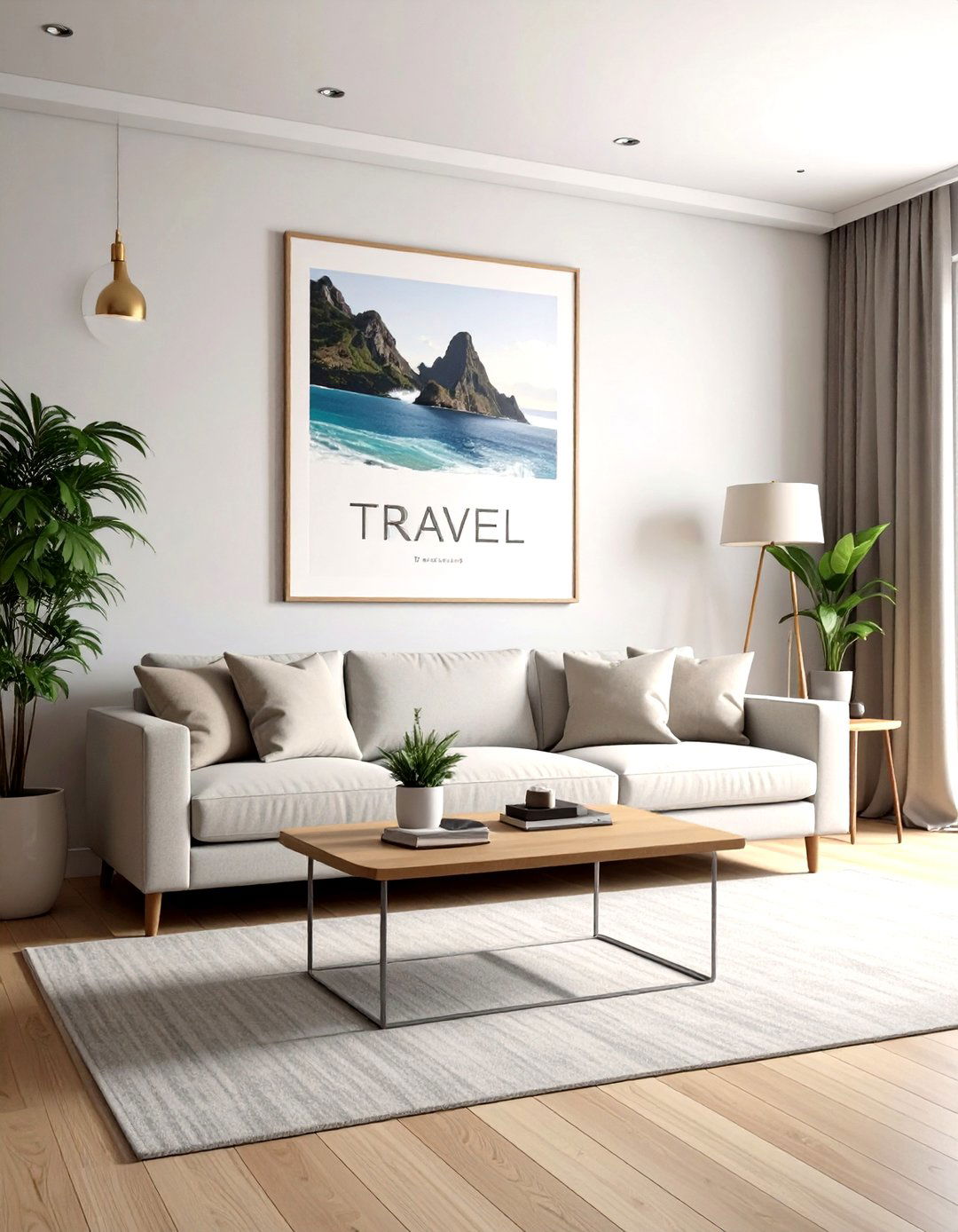 Travel Quote Wall - 30 travel themed living room ideas