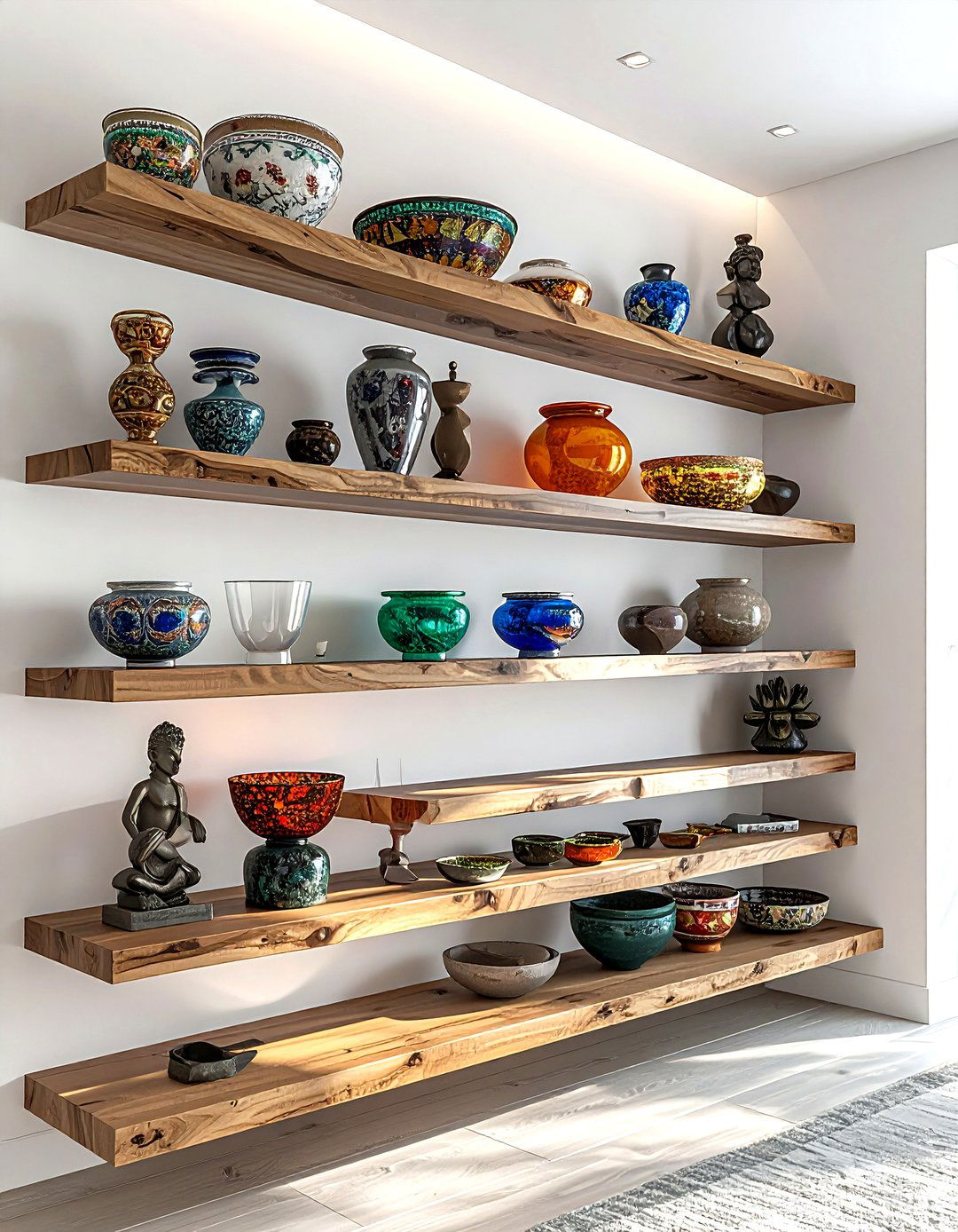 Travel Souvenir Display Shelf - 30 world traveler decor ideas