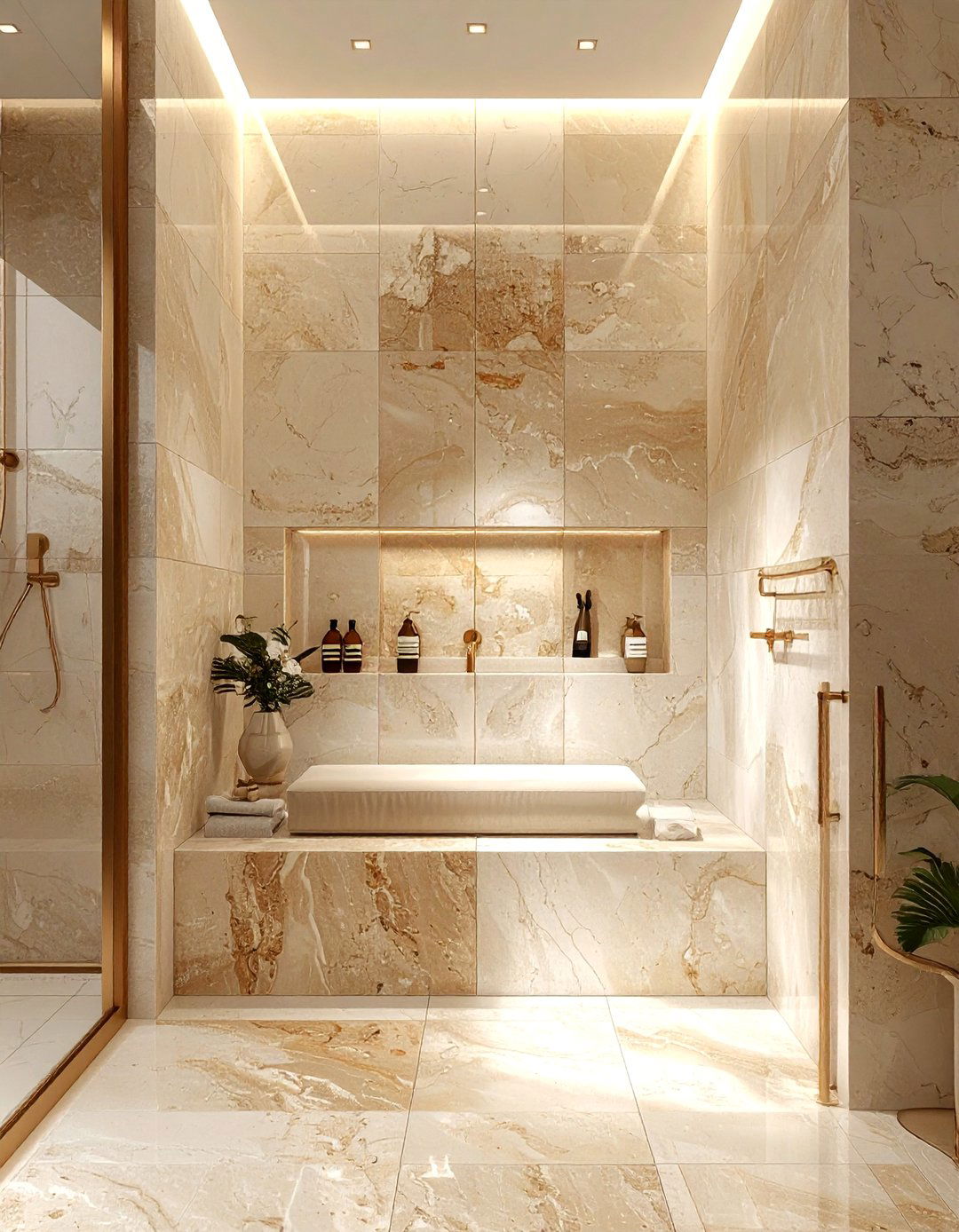 Travertine Bathroom Shower - 30 neutral bathroom ideas