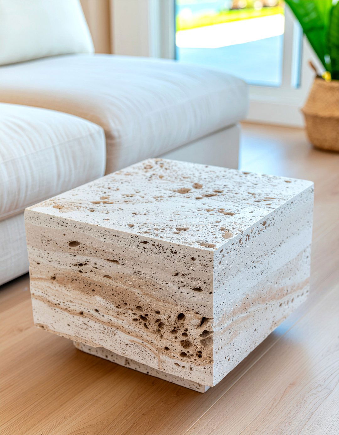 Travertine Coffee Table - 30 living room coffee tables