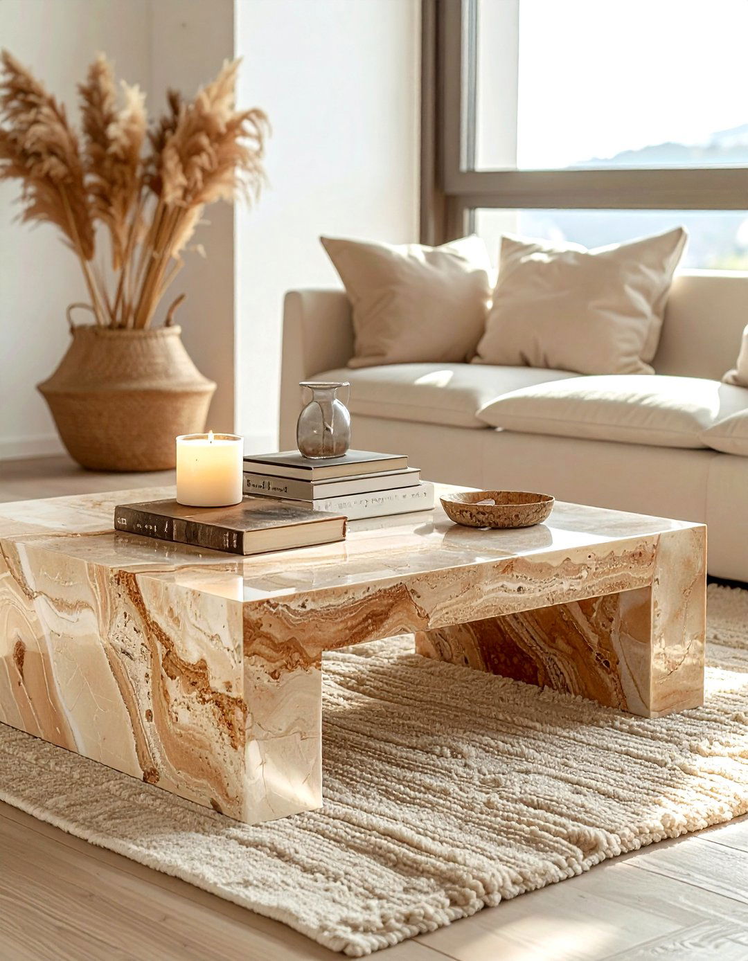 Travertine Coffee Tables - 30 quiet luxury decor ideas