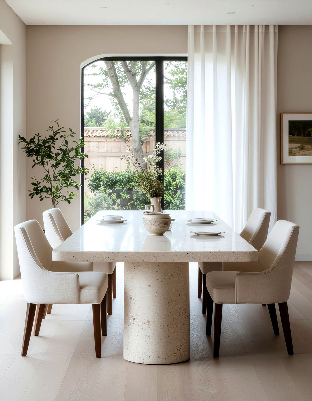 Travertine Dining Table Set - 30 Italian dining room ideas