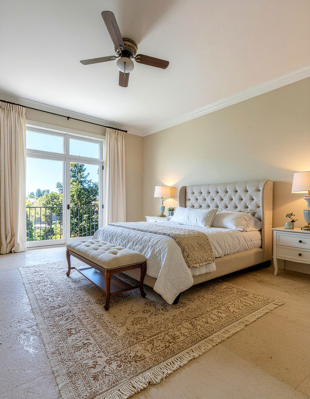 Travertine Stone Tile - 30 bedroom tile designs