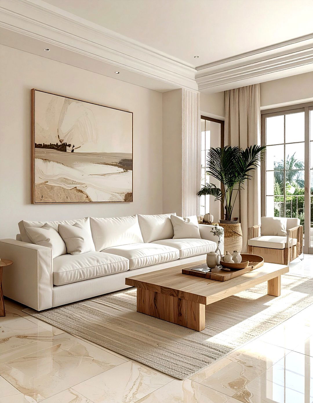 Travertine living room tile - 30 living room tile ideas