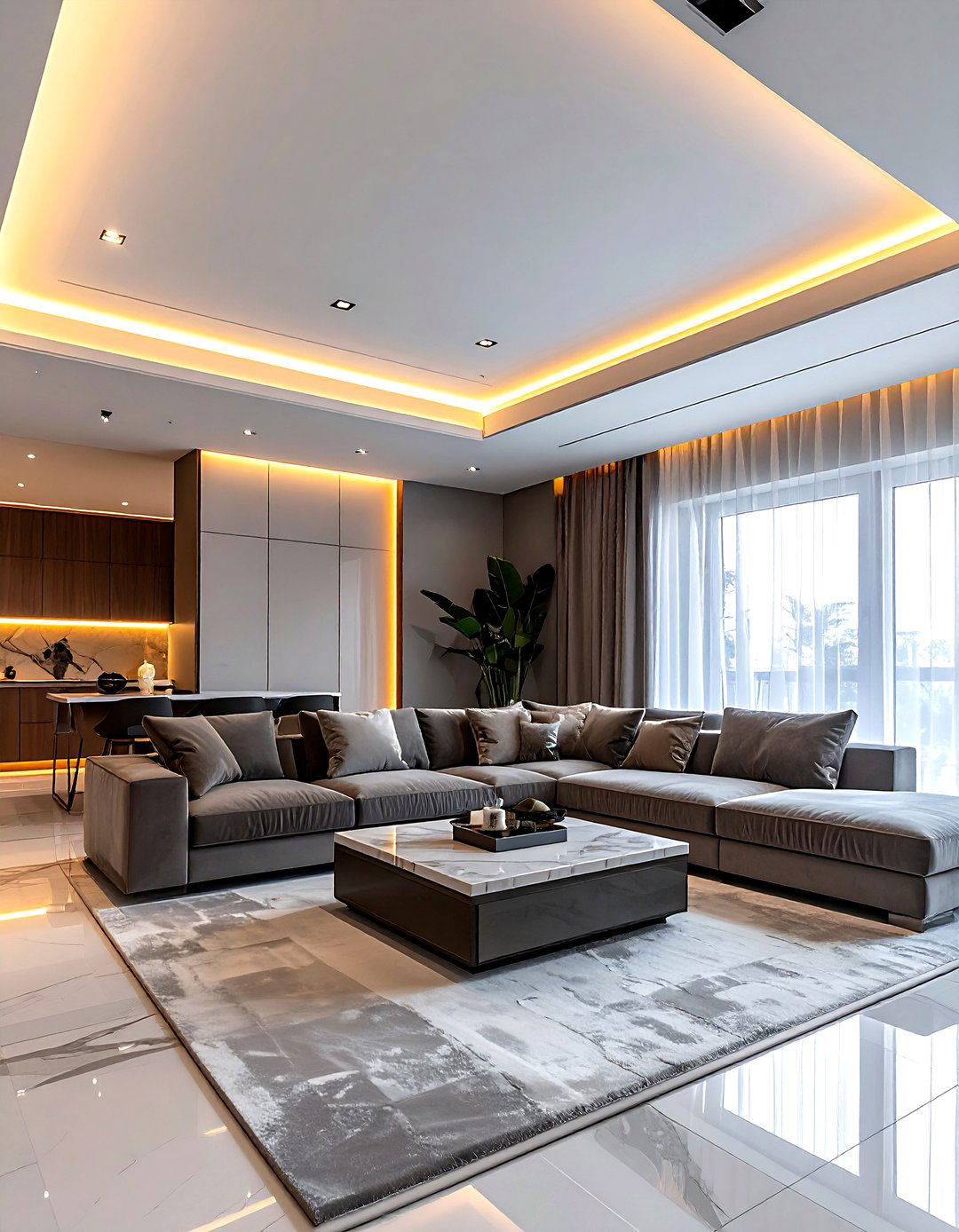 Tray Ceiling - 30 living room ceiling design ideas