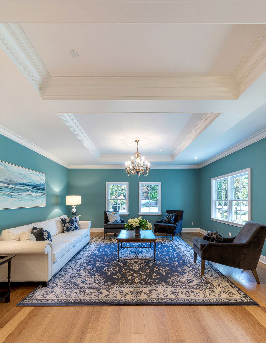 Tray Ceiling Molding - 30 living room crown molding ideas