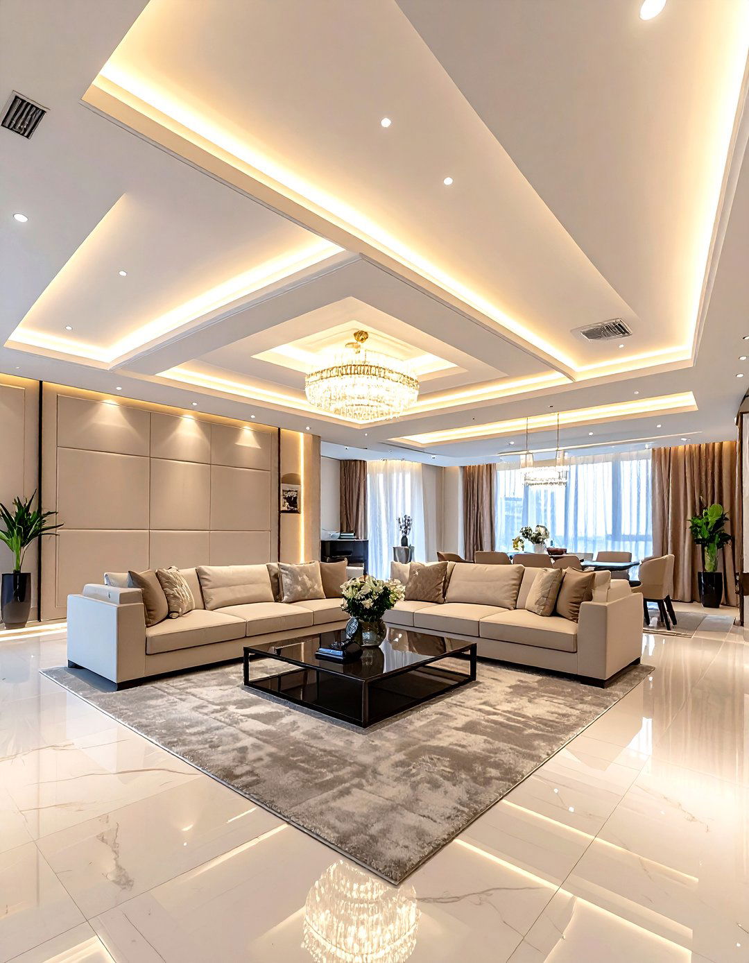 Tray Ceiling Recessed Lighting - 30 living room recessed lighting ideas