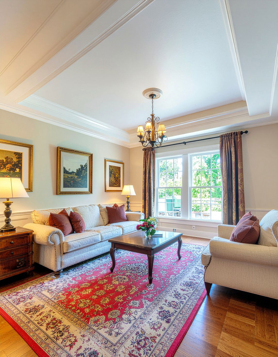 Tray Ceiling With Crown Molding - 30 living room tray ceiling ideas