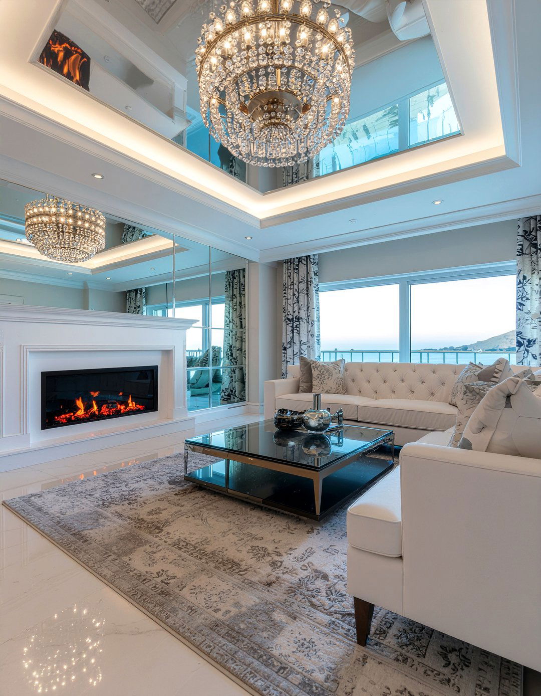 Tray Ceiling With Mirror - 30 living room tray ceiling ideas