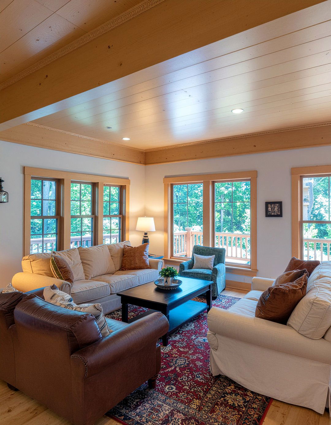 Tray Ceiling With Tongue And Groove - 30 living room tray ceiling ideas