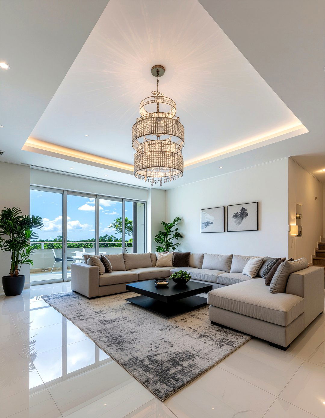 Tray ceiling - 30 living room statement ceiling ideas