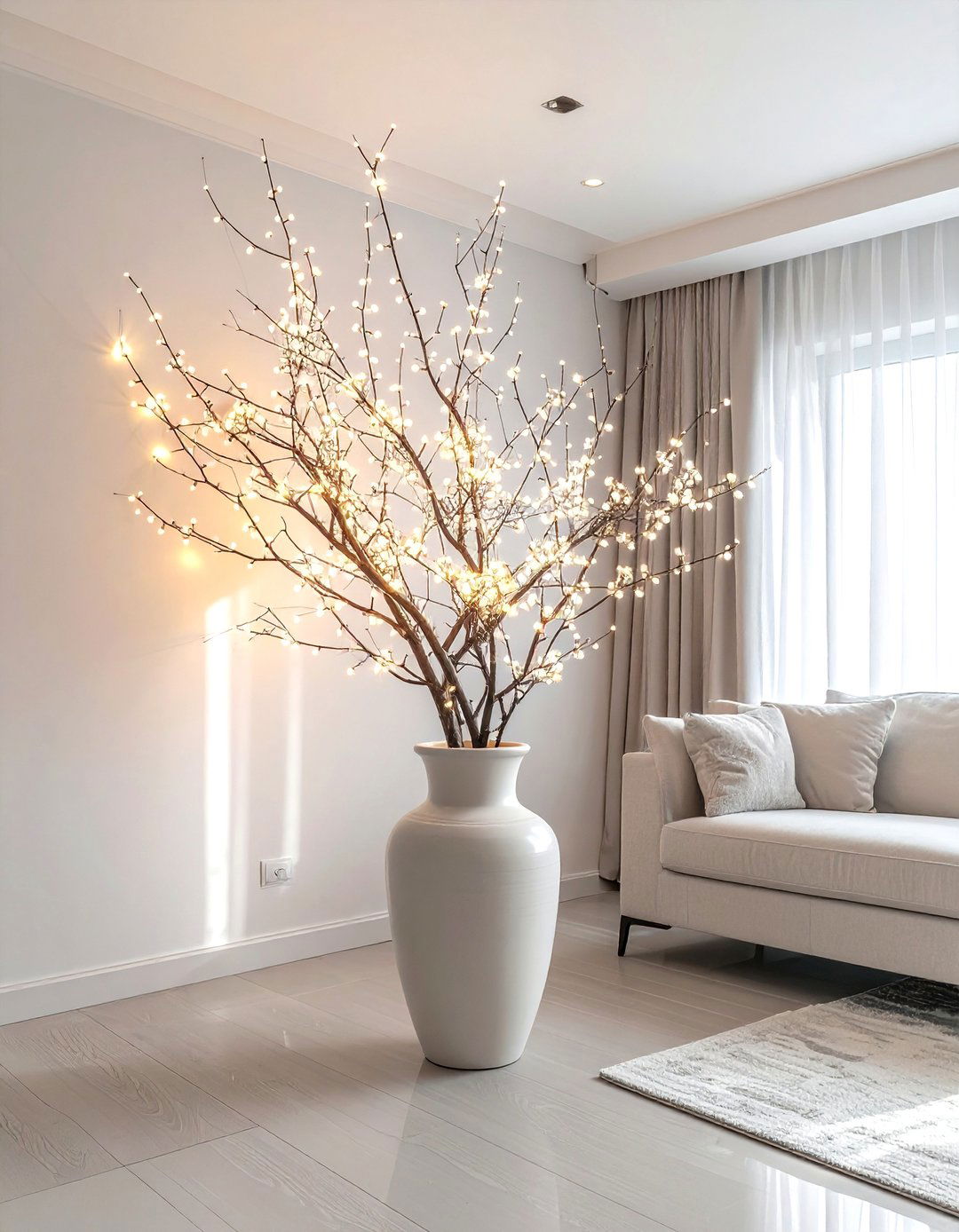 Tree Branch Light - 30 light decor ideas
