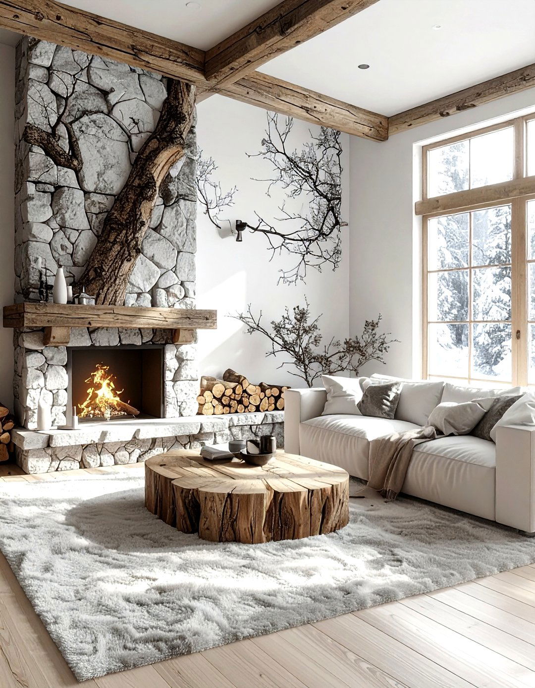 Tree Branch Wallpaper - 30 living room botanical wallpapers