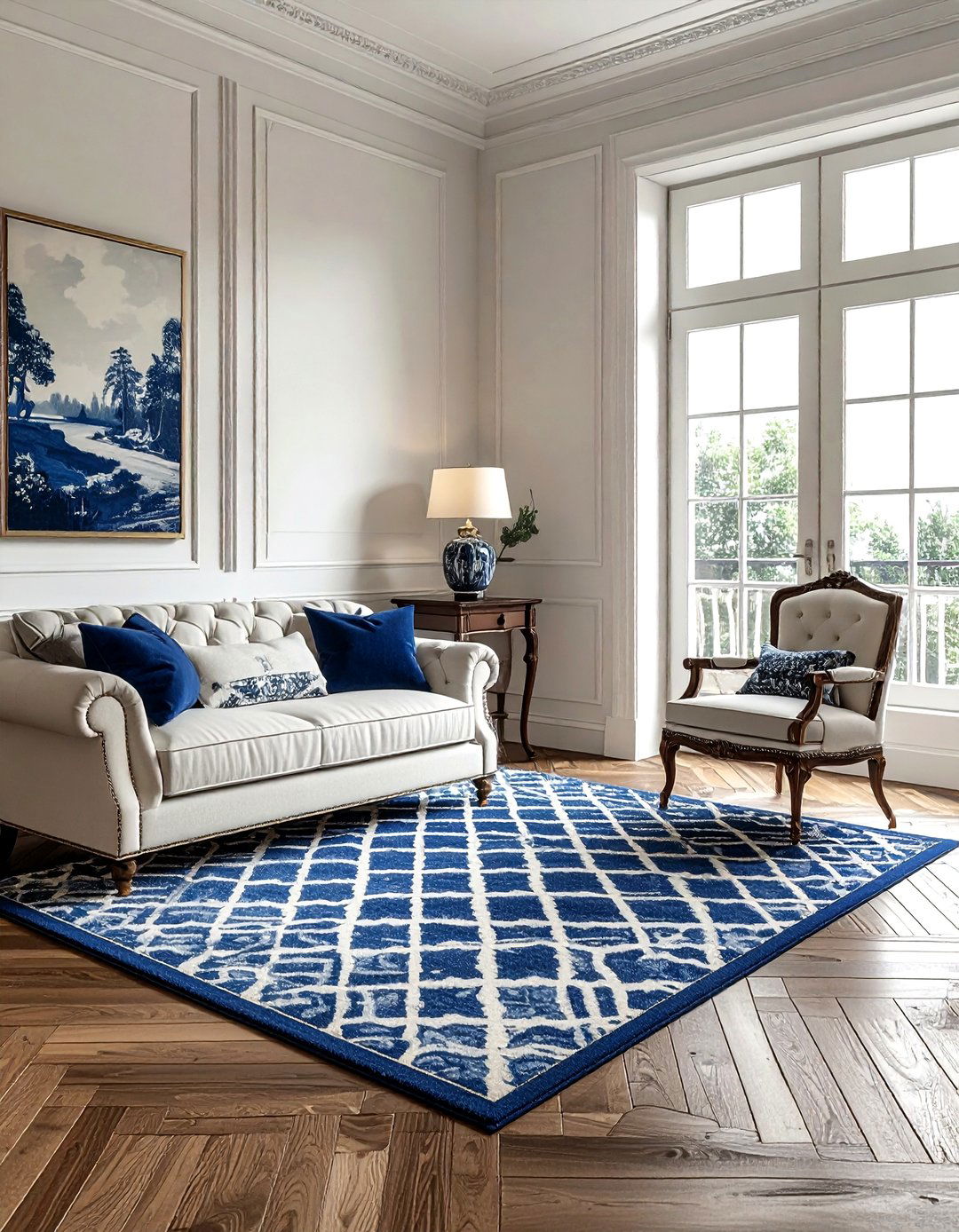 Trellis rug - 30 grandmillennial decor ideas