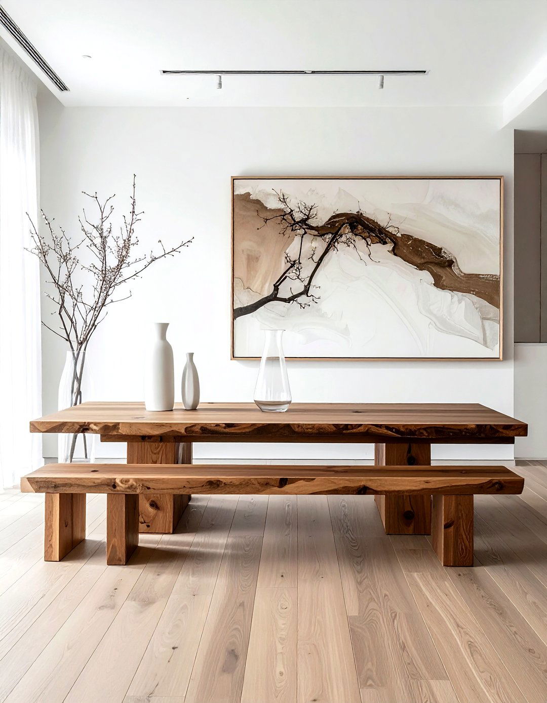 Trestle Wood Dining Bench - 30 wood dining bench ideas