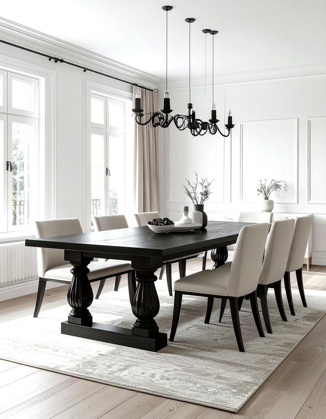 Trestle dining table - 30 Fixer Upper dining room ideas