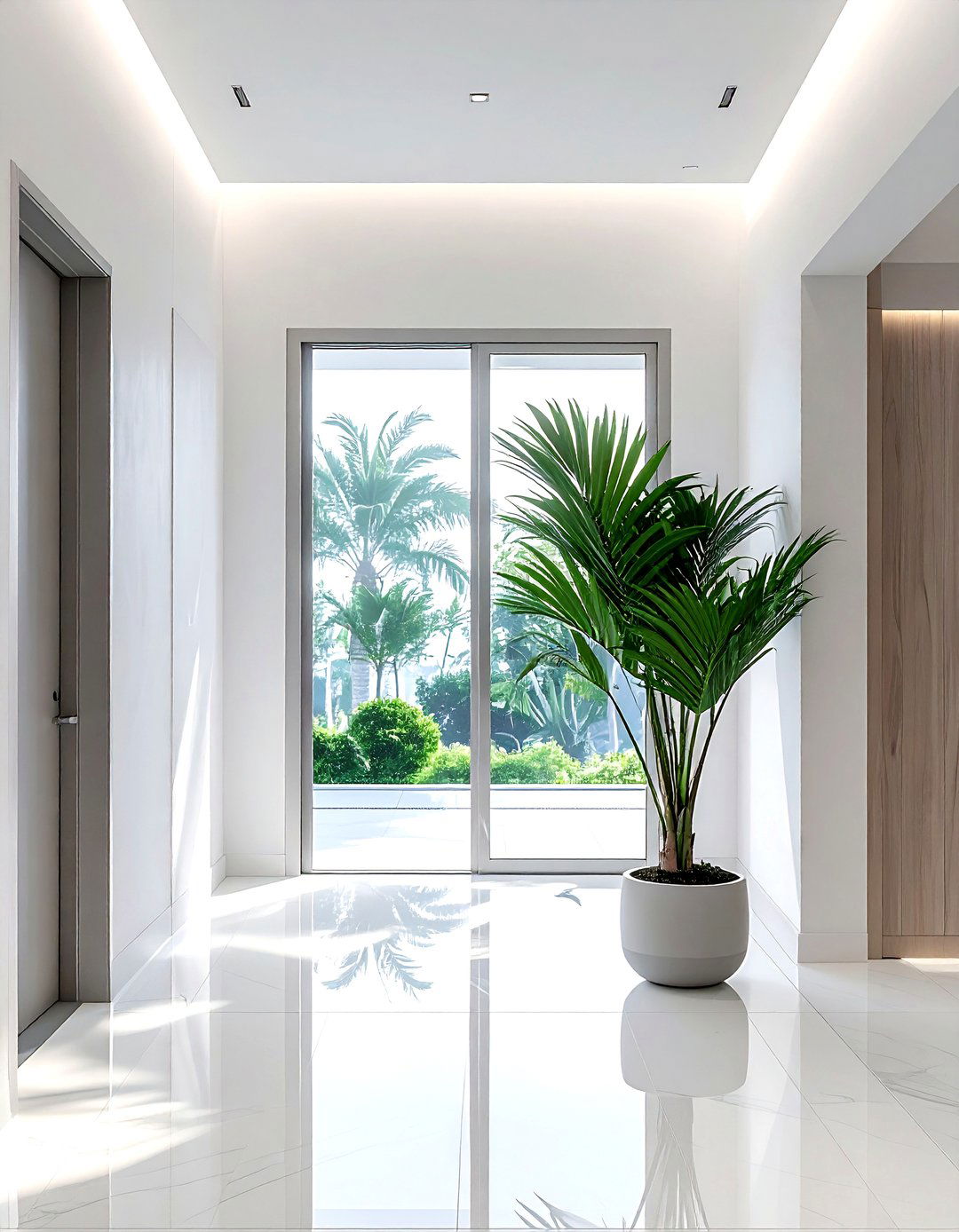 Triangle palm modern home - 30 palm plant ideas