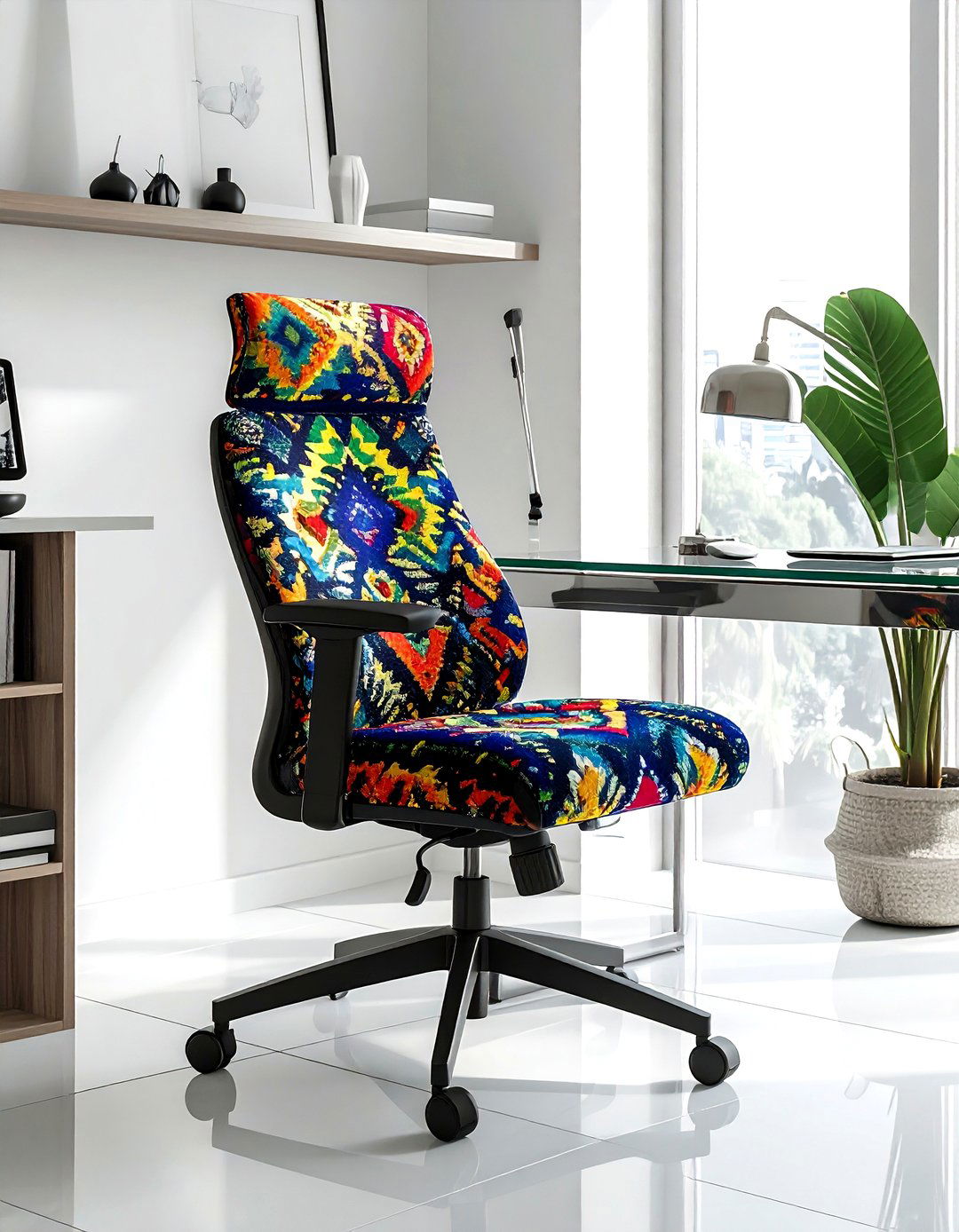 Tribal Print Office Chair - 30 tribal pattern decor ideas