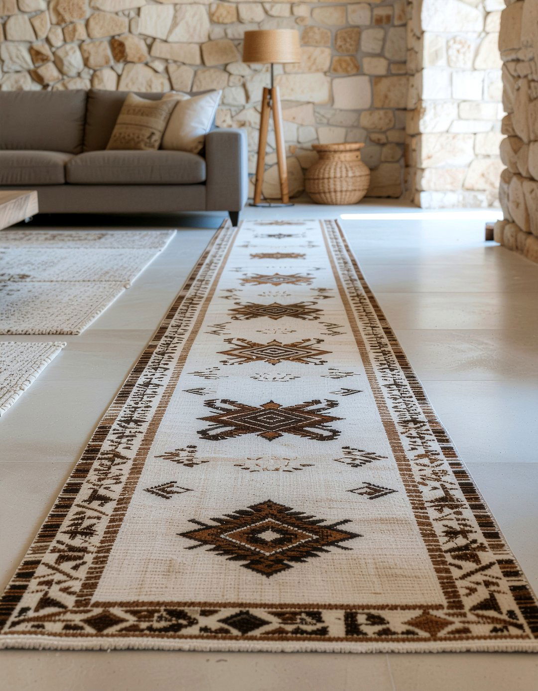 Tribal Print Runner - 30 living room runner rugs