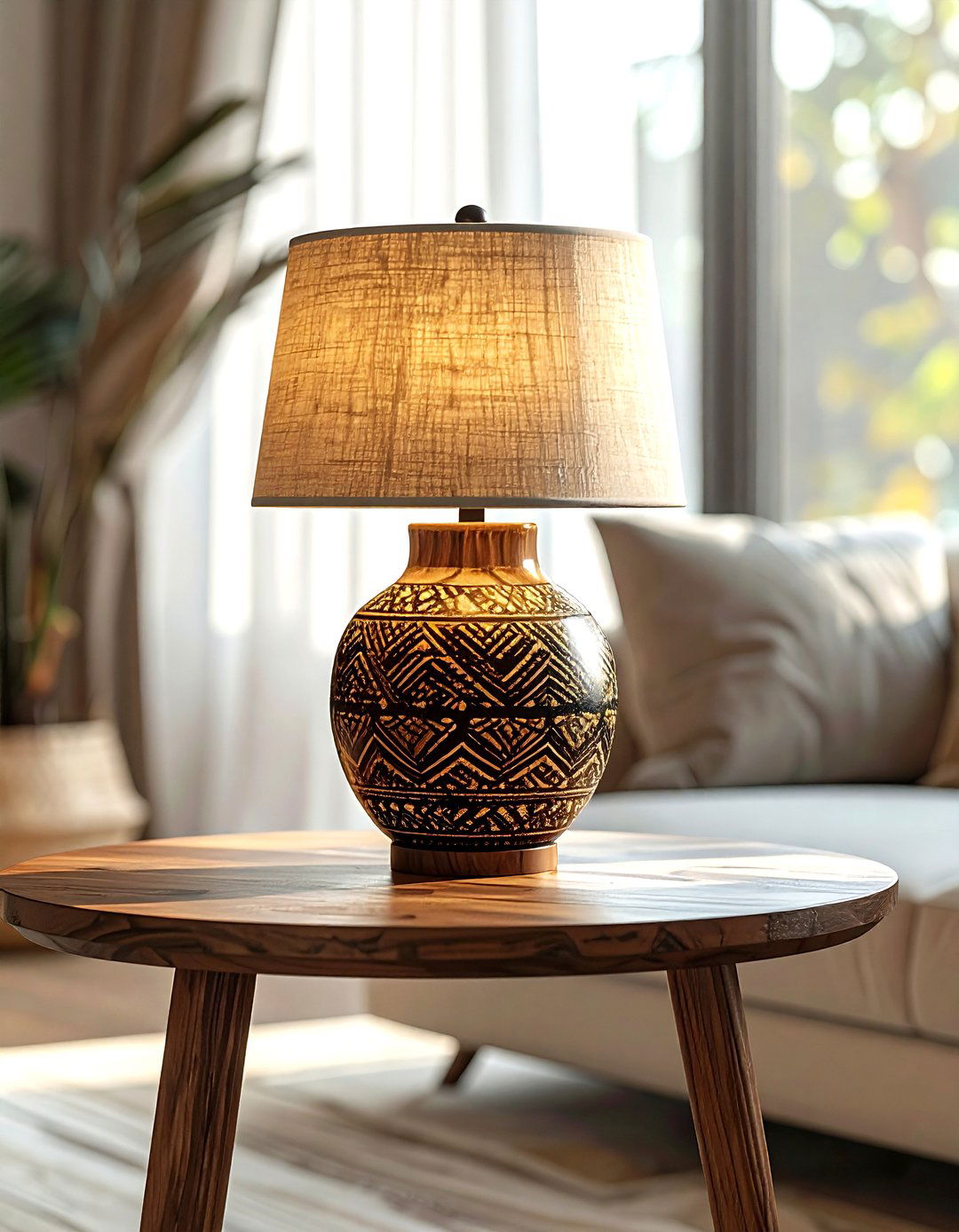 Tribal Print Table Lamp - 30 tribal pattern decor ideas