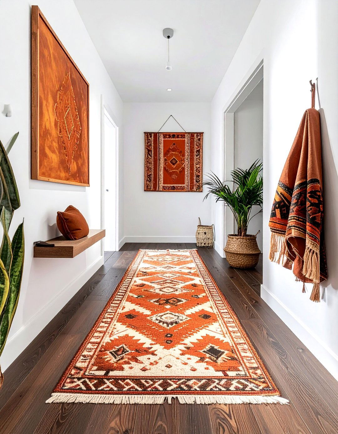 Tribal hallway runner - 30 hallway runner ideas