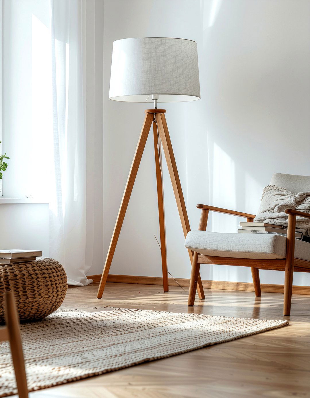 Tripod Floor Lamp - 30 living room lighting ideas