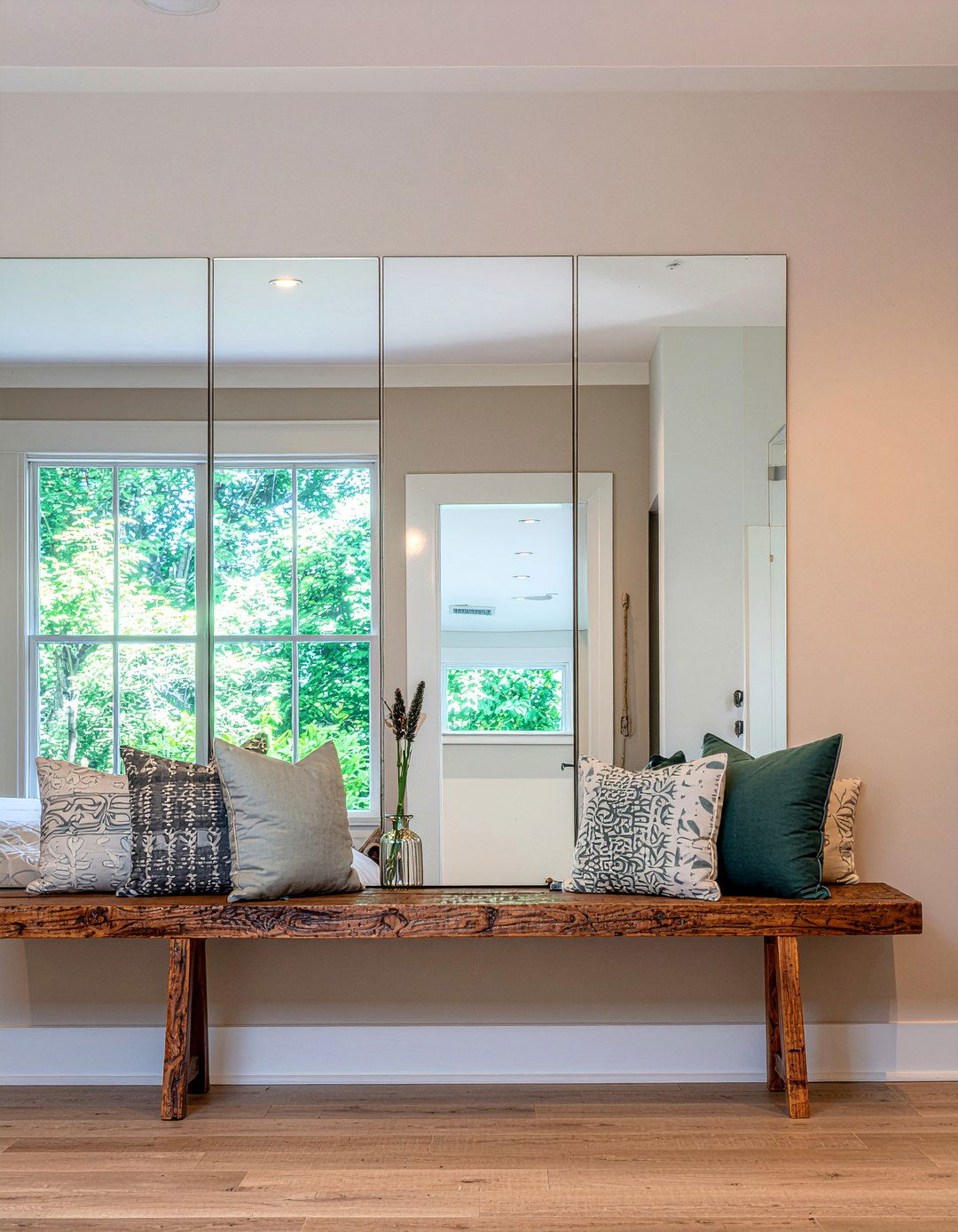 Triptych mirror set - 30 bedroom wall mirrors