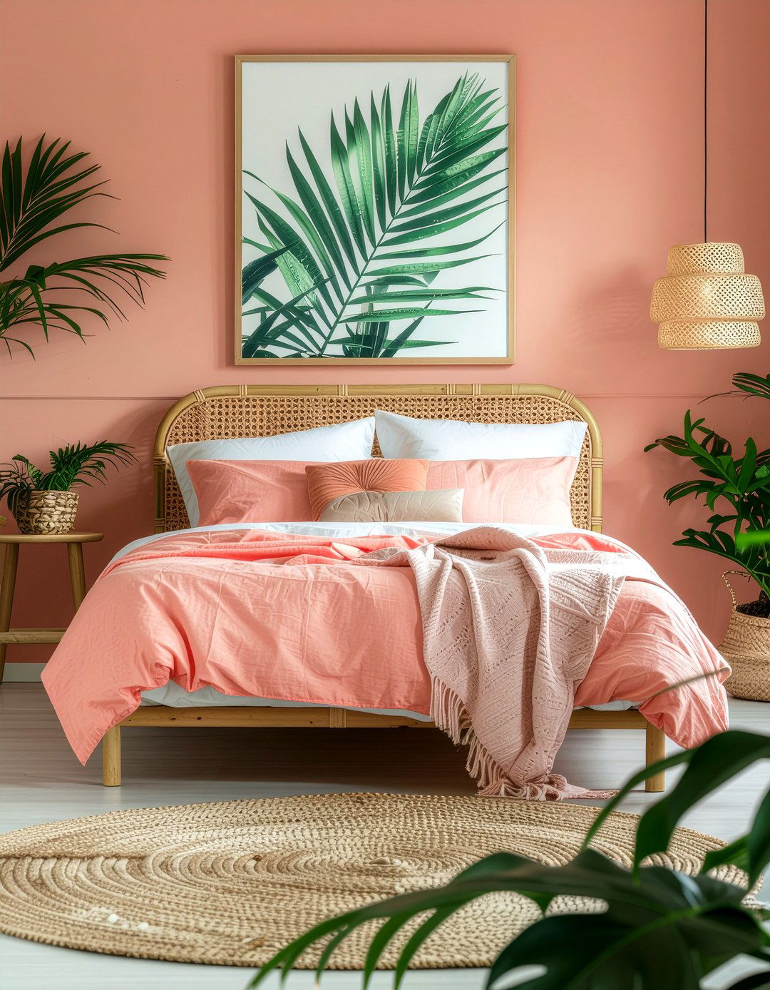 Tropical Coral Bedroom - 30 coral bedroom ideas