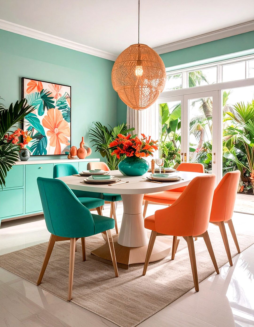 Tropical Dining Room Color Palette - 30 tropical dining room ideas