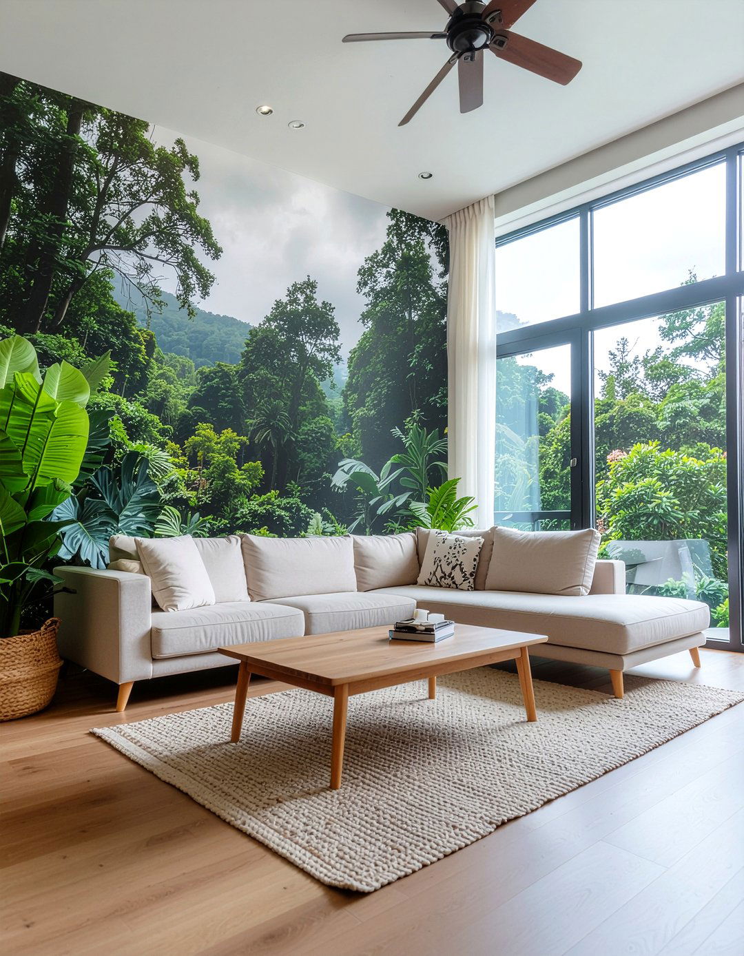 Tropical Forest Wallpaper - 30 living room tropical wallpapers