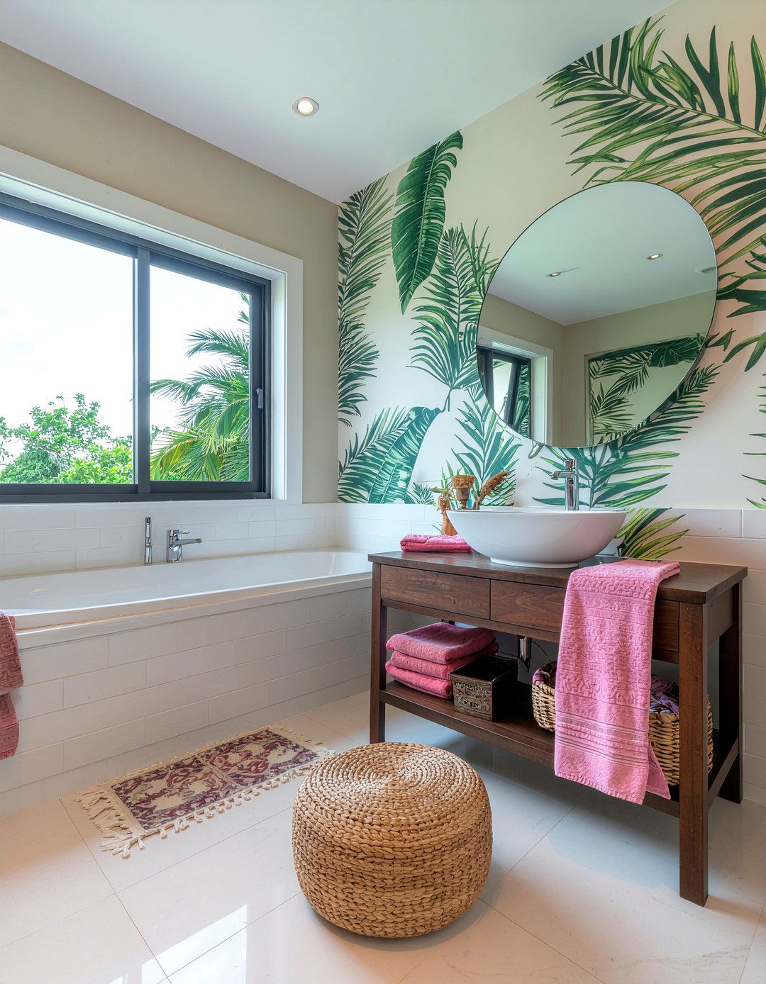 Tropical Girls Bathroom - 30 girls bathroom ideas