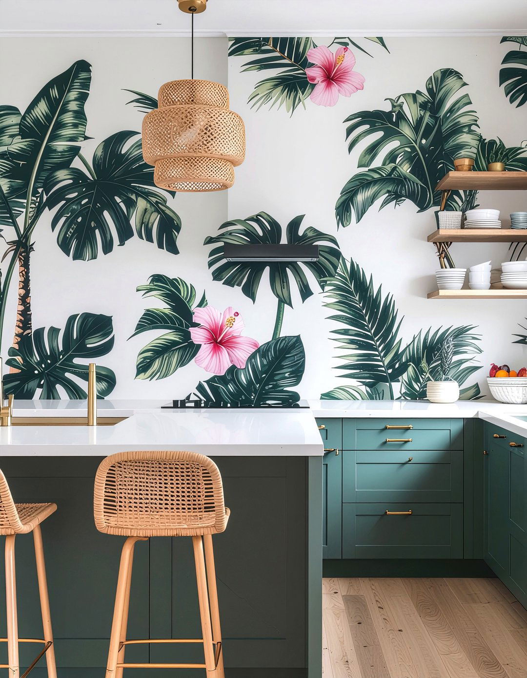 Tropical Kitchen Wallpaper - 30 kitchen wallpaper ideas