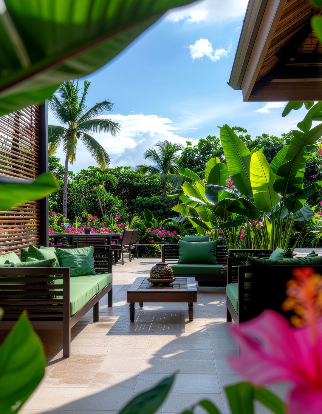 Tropical Lanai Setup - 30 outdoor dining area ideas